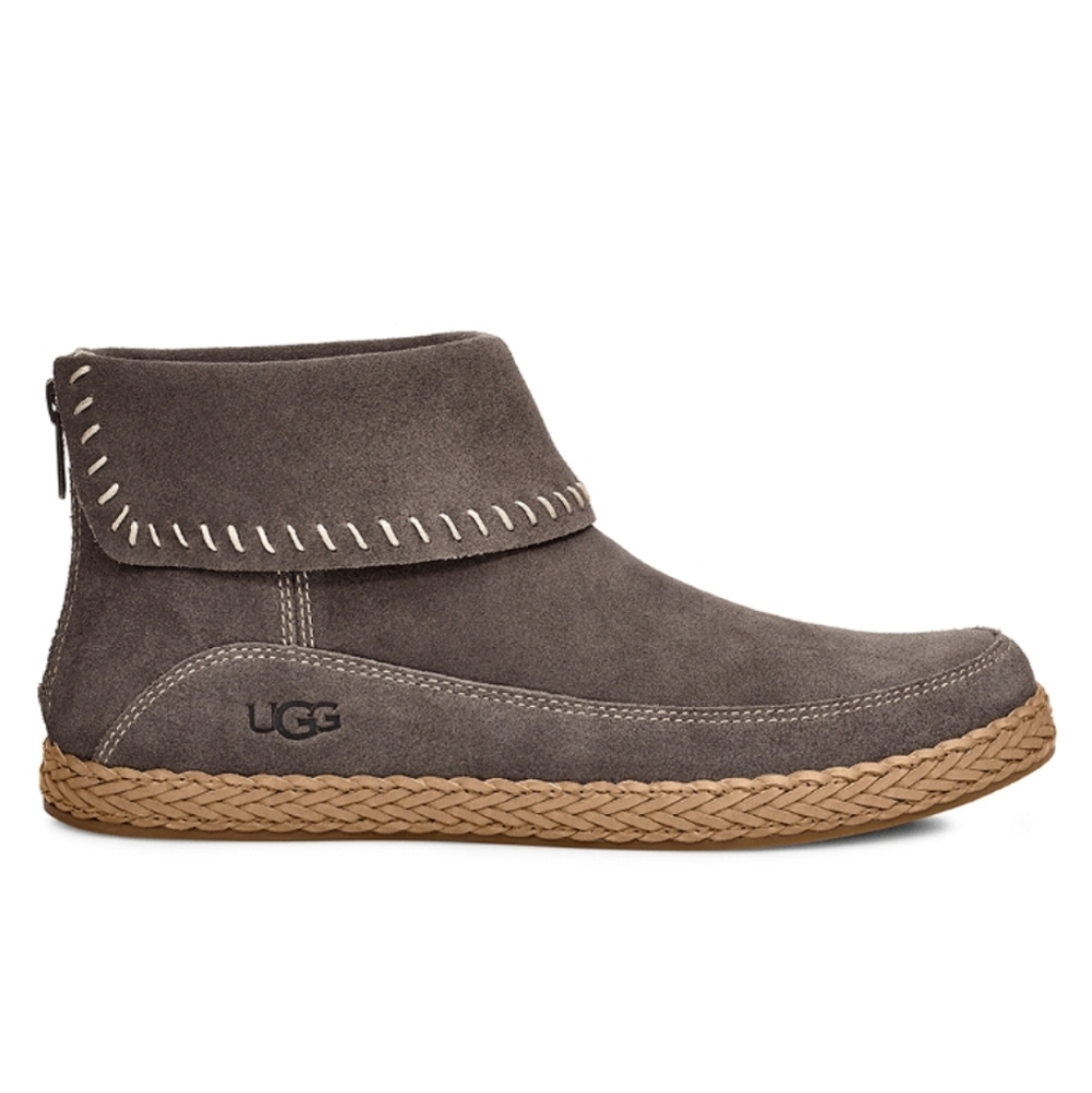 Ugg Varney Suede Moccasin Zip Up Ankle Boot Designer Flat Shoe Summer Winte #764